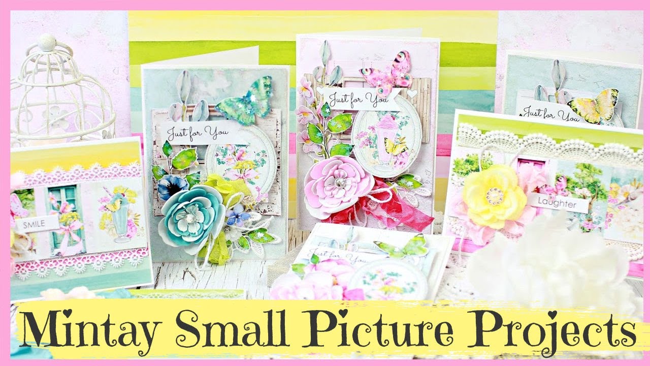 DIY Card Making Tutorial and 35 + Ideas for using Mintay 6x6 Paper Pad Mini Pictures