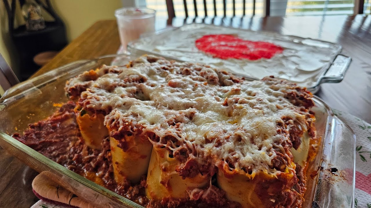 Lasagna Rolls, Pudding Cake, & Shirley Temple Float! Happy Valentine's Day!