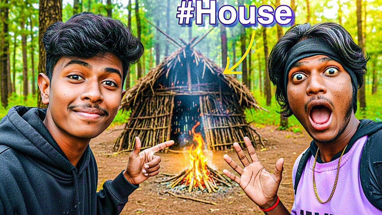 24 Hours Jungle Mein House Build Challenge 😱 | Shocking Result