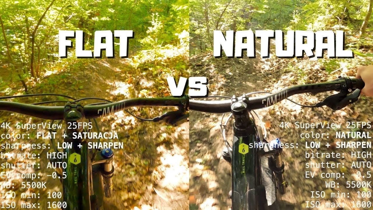 GoPro Hero 10 - porównanie profili kolorystycznych | Flat vs Natural vs Vibrant
