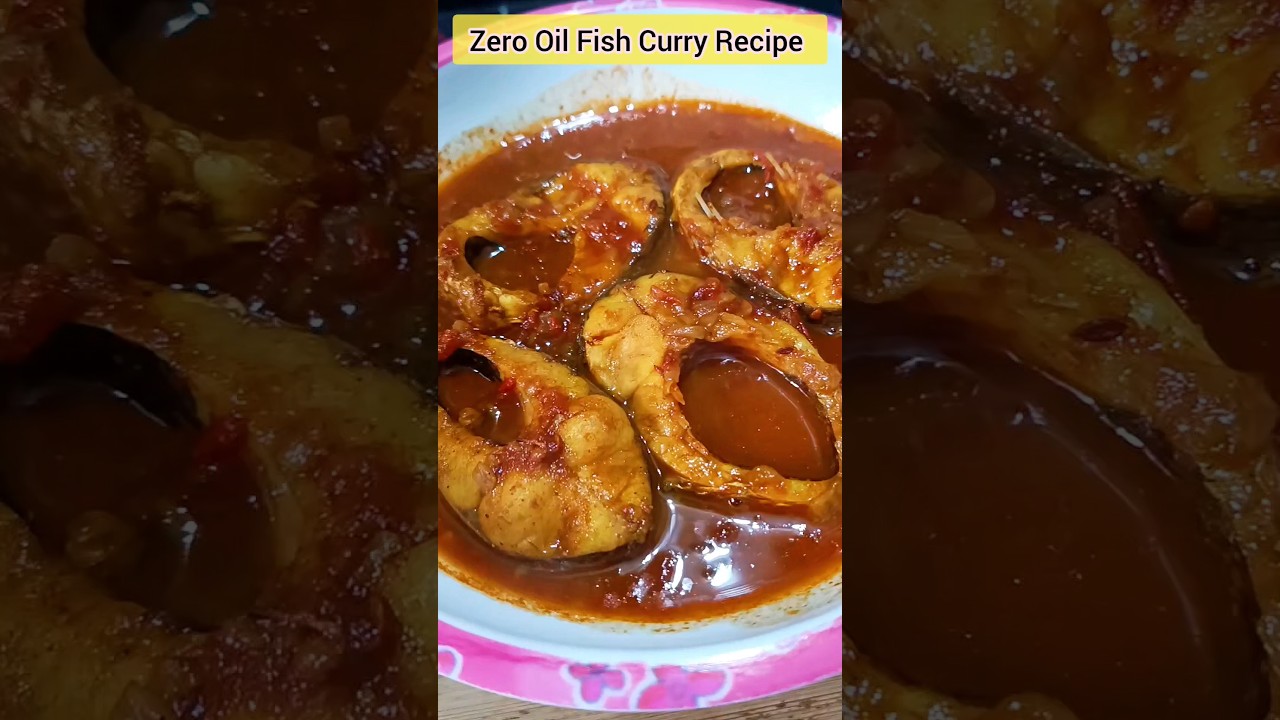 Zero Oil Fish Curry Recipe &hearts;️ #shorts #recipe