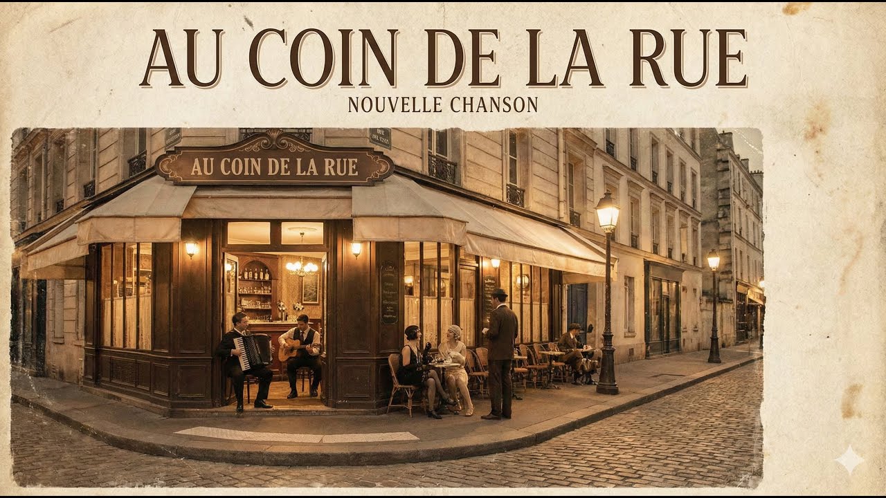 Au Coin de la Rue (Cover 2) - Paris Street Ambience ☕🇫🇷
