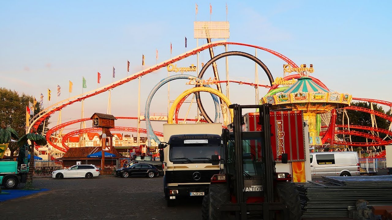 Aufbau Rheinkirmes D&uuml;sseldorf 2019 - Rundgang | Livestream