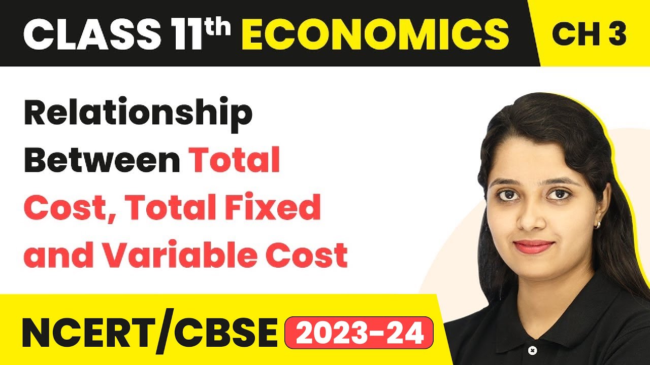 Class 11 Economics Ch3 | Relationship Between Total Cost, Total Fixed and Variable Cost
