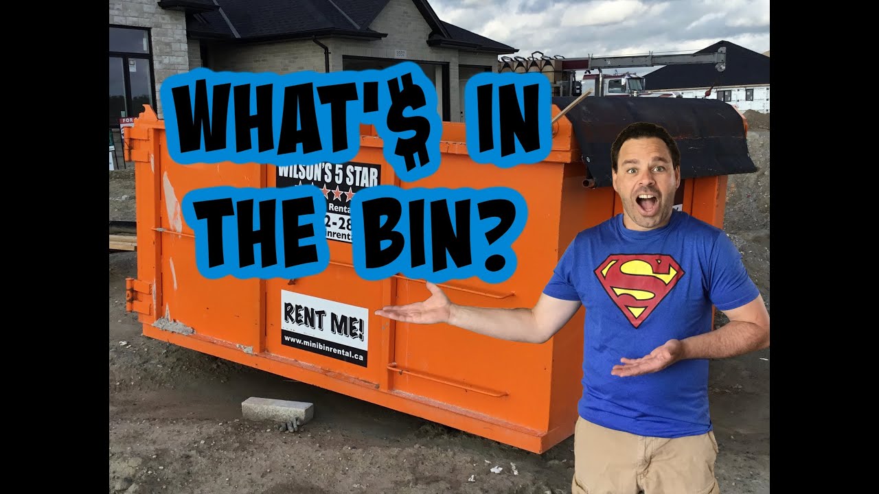 Dumpster diving at a construction site.