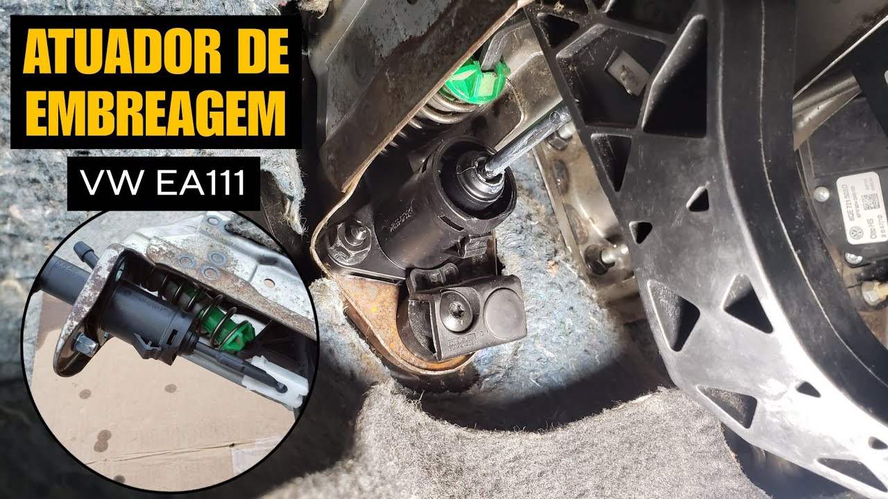 Como trocar o atuador do pedal de embreagem vw fox Gol Saveiro Polo Golf Voyage Spacefox Crossfox