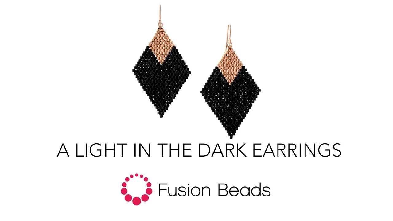 Watch how to stitch A Light in the Dark Earrings by Fusion Beads