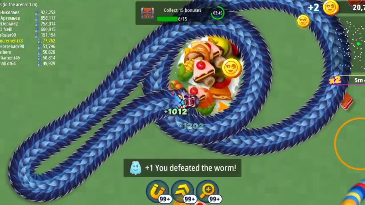 Werewolf Snakes killing in Style 🐉😎💪 #wormszone #worms #wormszoneio #gameplay #snakegame #deathtrap 