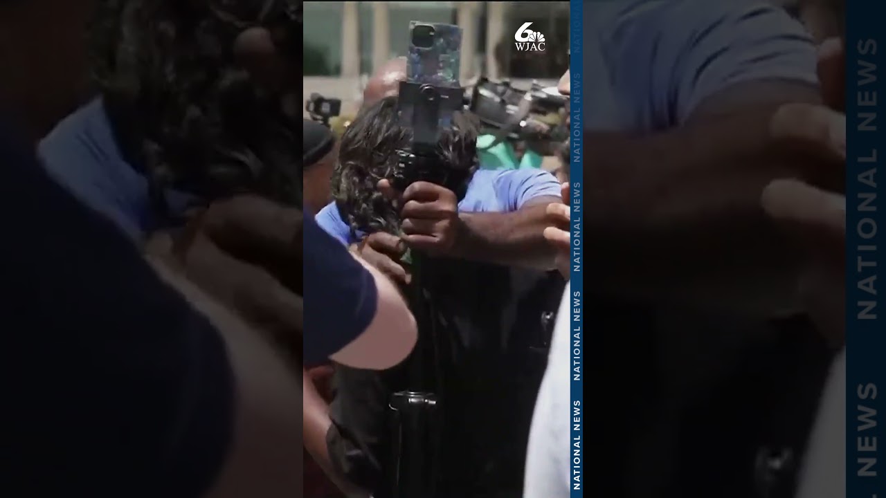 Scenes from outside the courtroom after Karmelo Anthony is found guilty of murder of Austin Metcalf