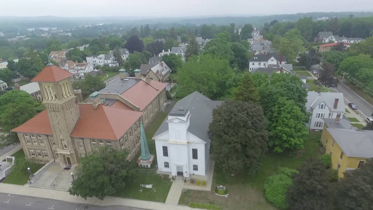 Aerial tour of Clinton, MA