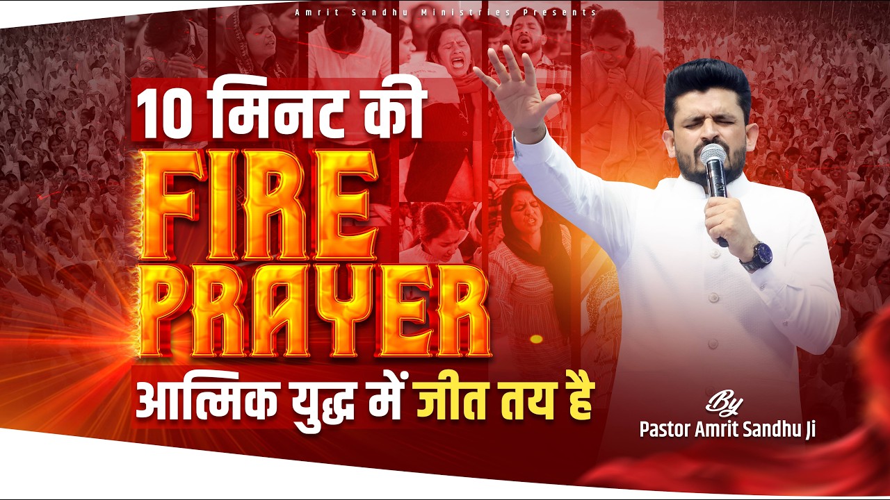 10 मिनट की FIRE PRAYER: आत्मिक युद्ध में जीत तय है #prayer by #PastorAmritSandhuJi