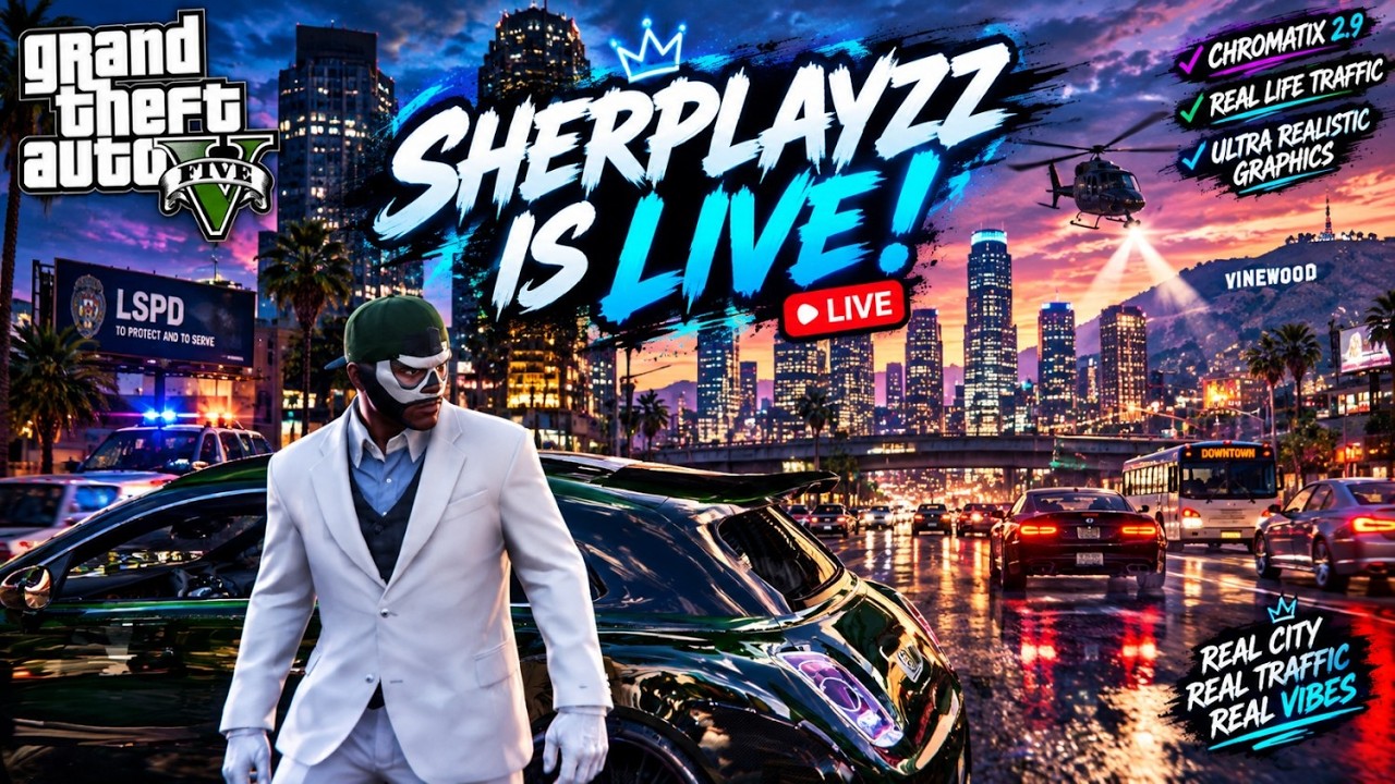 GTA 5 Live Stream Online | Adventure and Secret Mission | SherPlayzz | #shortsfeed #gtav #gaming