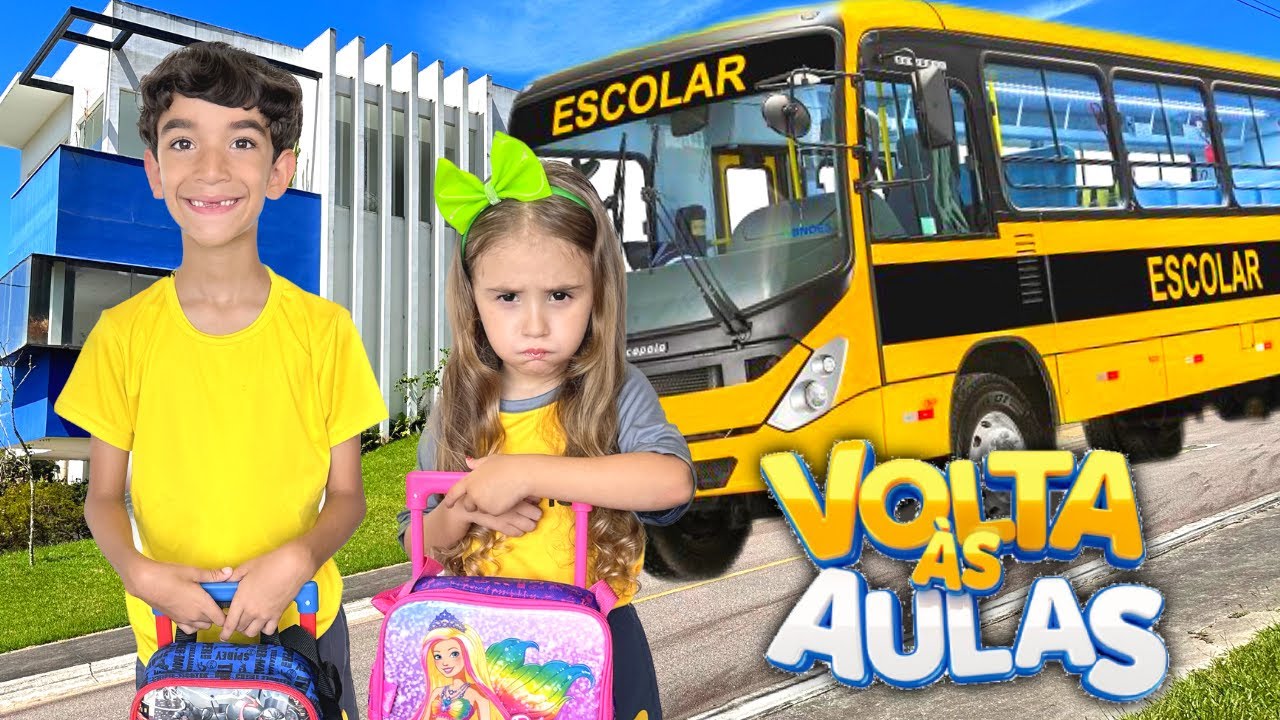 PRIMEIRO DIA DE AULA DE LUCAS ROCHA E MANU - ELA FICOU DOENTE DESSA VEZ - FAMÍLIA ROCHA