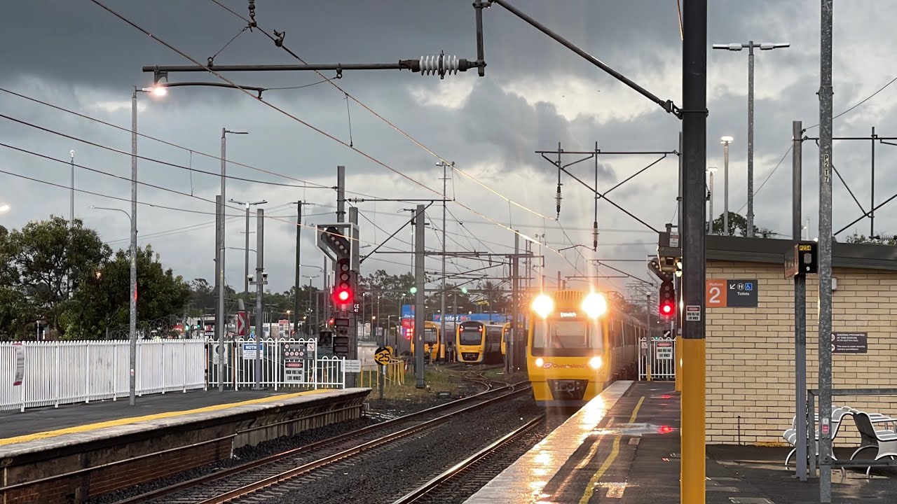 Brisbane storms and trains at Roma Street and Caboolture 