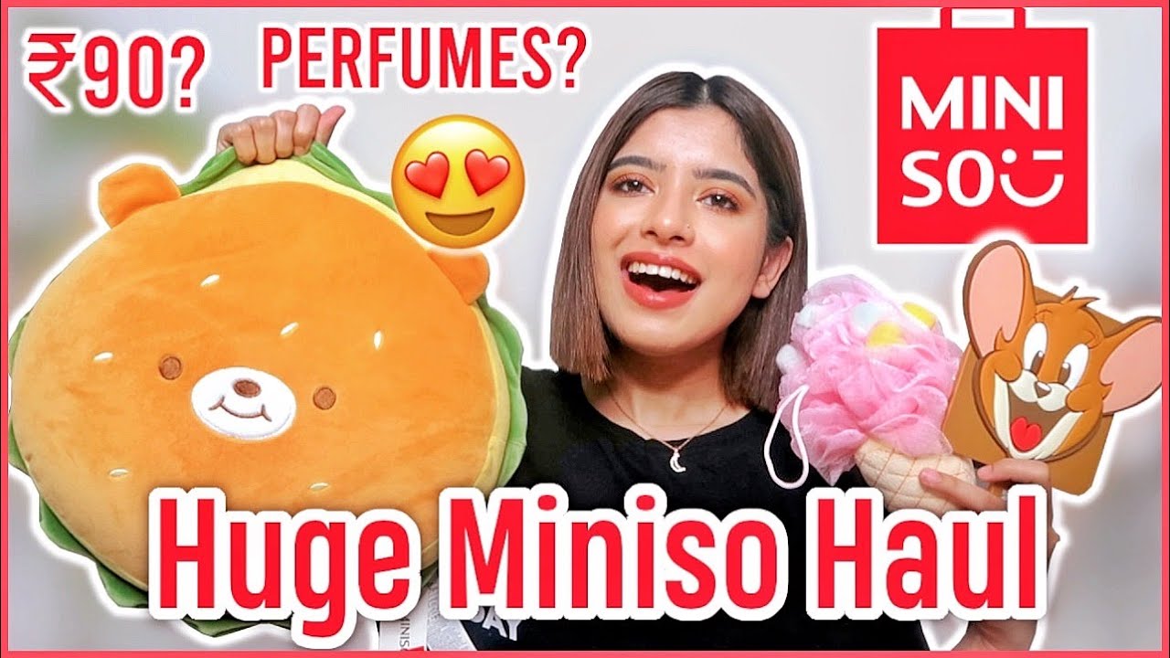 *Best* MINISO HAUL starting at ₹90😍 Perfumes, Bags & Plushies | Anindita Chakravarty