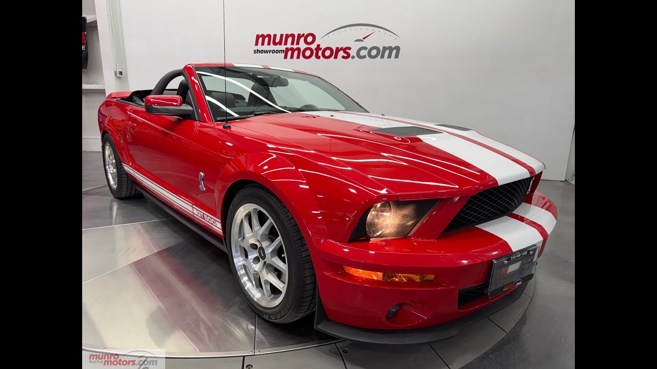 2007 Shelby GT500 Convertible 5.4L Supercharged V8 528rwhp 6 Speed Manual in Torch Red/Black 52K kms