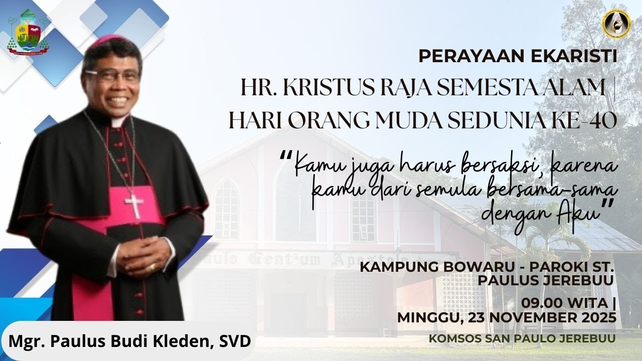 PERAYAAN EKARISTI '' HOMS''  HARI ORANG MUDA SEDUNIA | BOWARU 23 NOVEMBER 2025