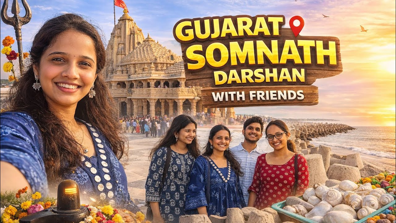 Last day of gujrat | Somnath jyotrilinga🛕| ban ganga #vlog #friends #jyotirling 