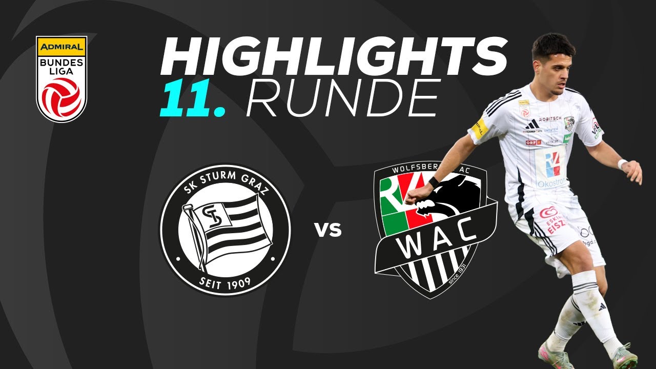 SK Puntigamer Sturm Graz - RZ Pellets WAC 11. Runde ADMIRAL Bundesliga 2025/26
