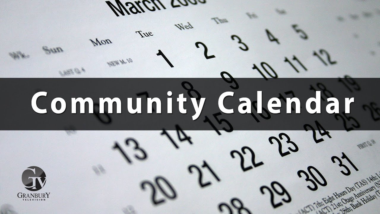 Community Calendar March 21, 2016