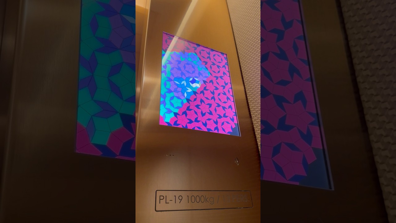 Schindler 5500 but the indicator is just animated art patterns in the background #shorts