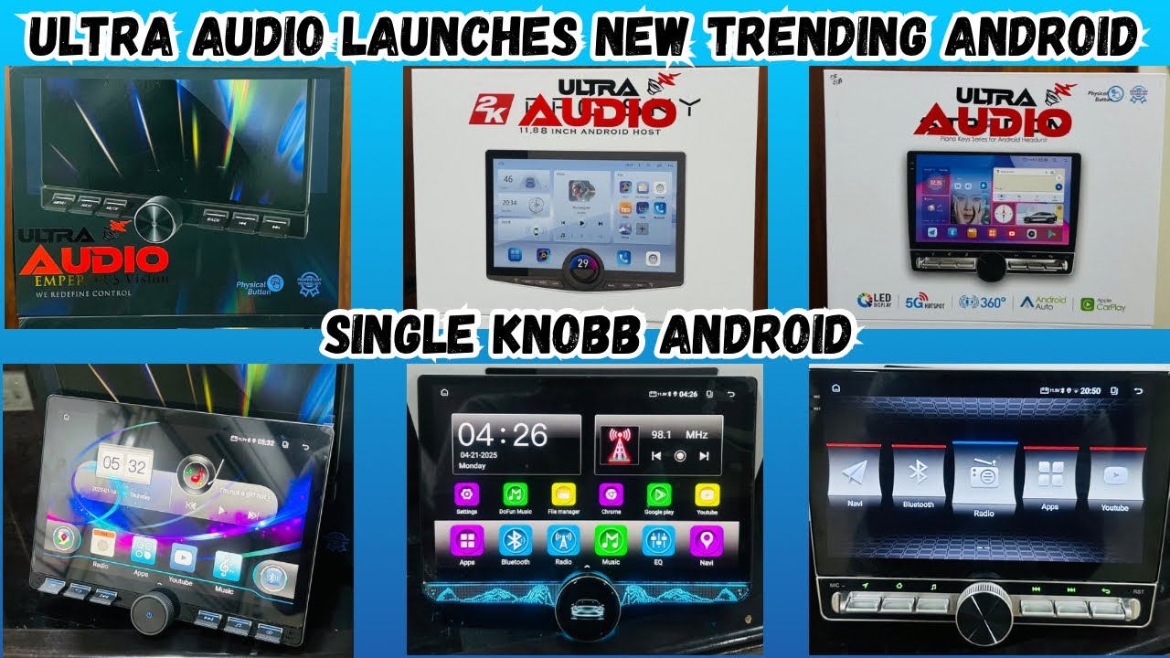 Ultra Audio launches new trending android✅ SINGLE KNOB SCREEN for all Cars✅ Premium Car Upgrade 2025