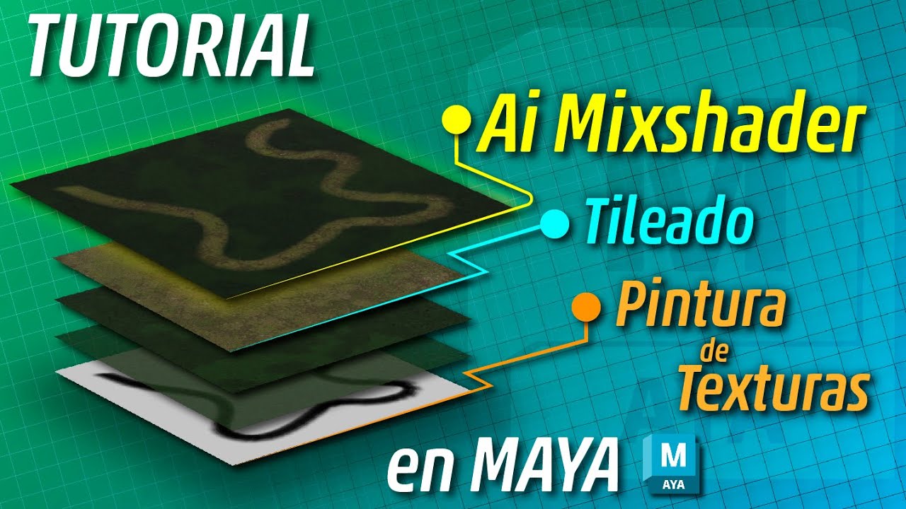 Mix Shader | Romper Tileado | Pintar Texturas - Tutorial (Autodesk Maya)