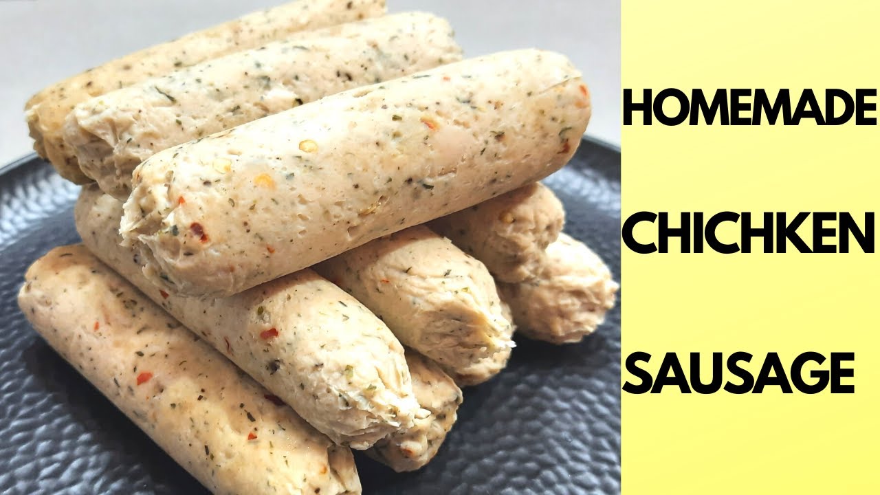 Homemade chicken sausages ll how to make chicken sausage at home ll chicken sausage without casing