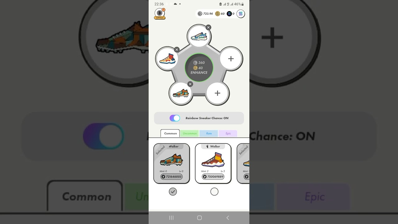 stepn. enhance common sneakers