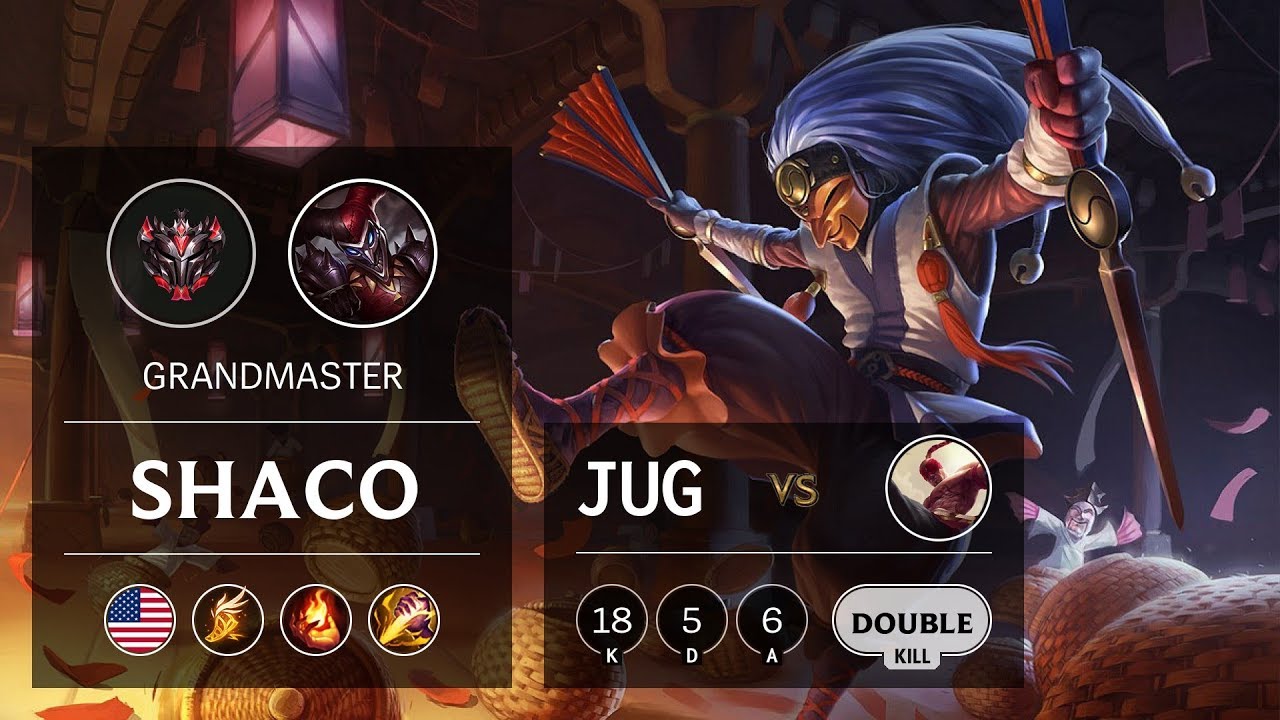 Shaco Jungle vs Lee Sin - NA Grandmaster Patch 9.8