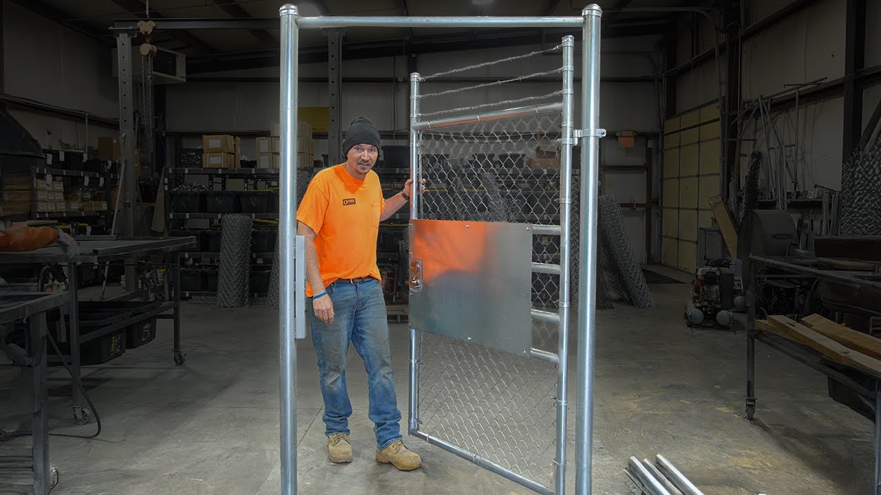 Building a Chain Link Gate With a Real Door Handle and Deadbolt