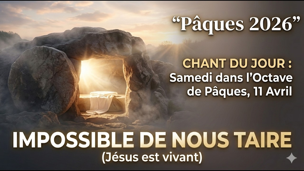 CHANT DU JOUR : SAMEDI DANS L&rsquo;OCTAVE DE P&Acirc;QUES 2026 | Impossible de nous taire - J&eacute;sus est vivant