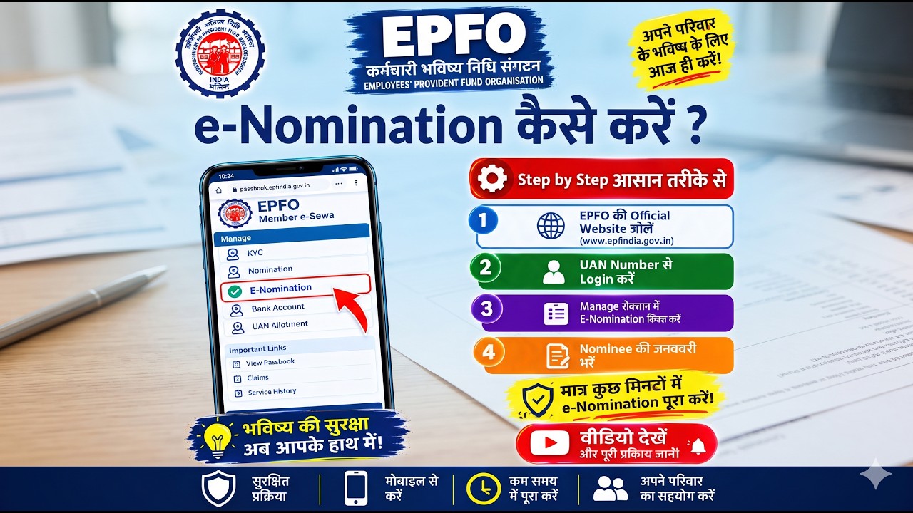 PF e-Nomination कैसे करें 2026 🔴 Step-by-Step Full Process | EPFO e-Nomination online
