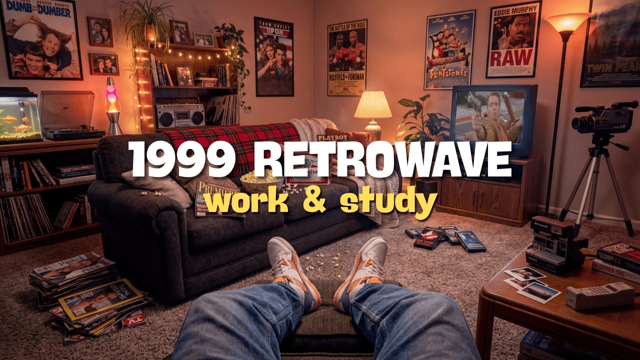 90s Action Movie Room | Synthwave Music for Work & Study