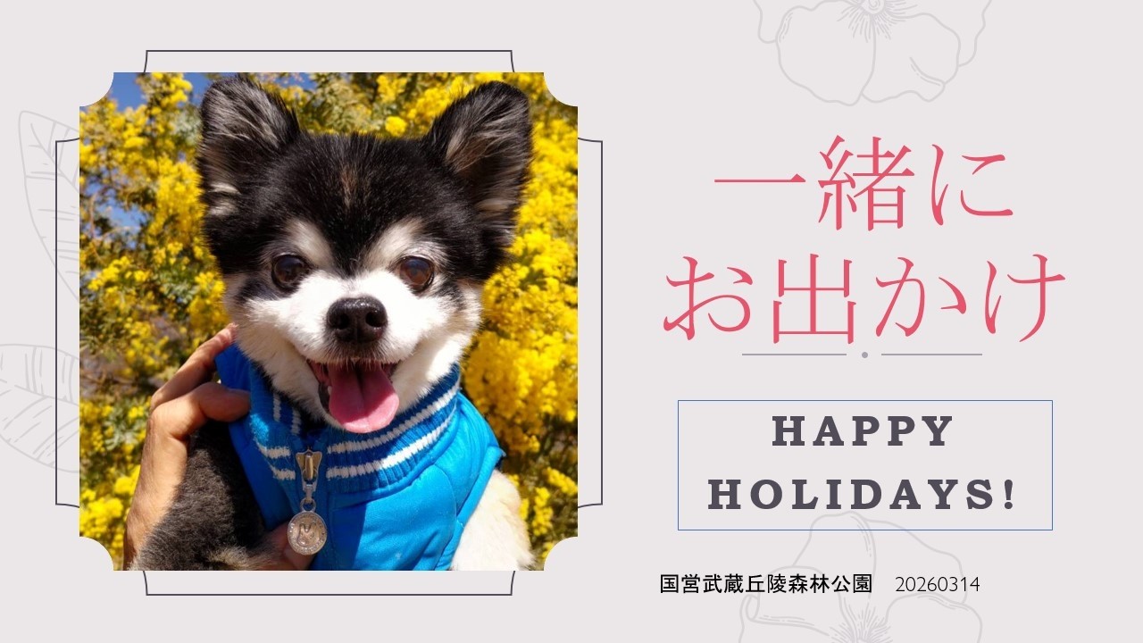愛犬とお出かけ　国営武蔵丘陵森林公園