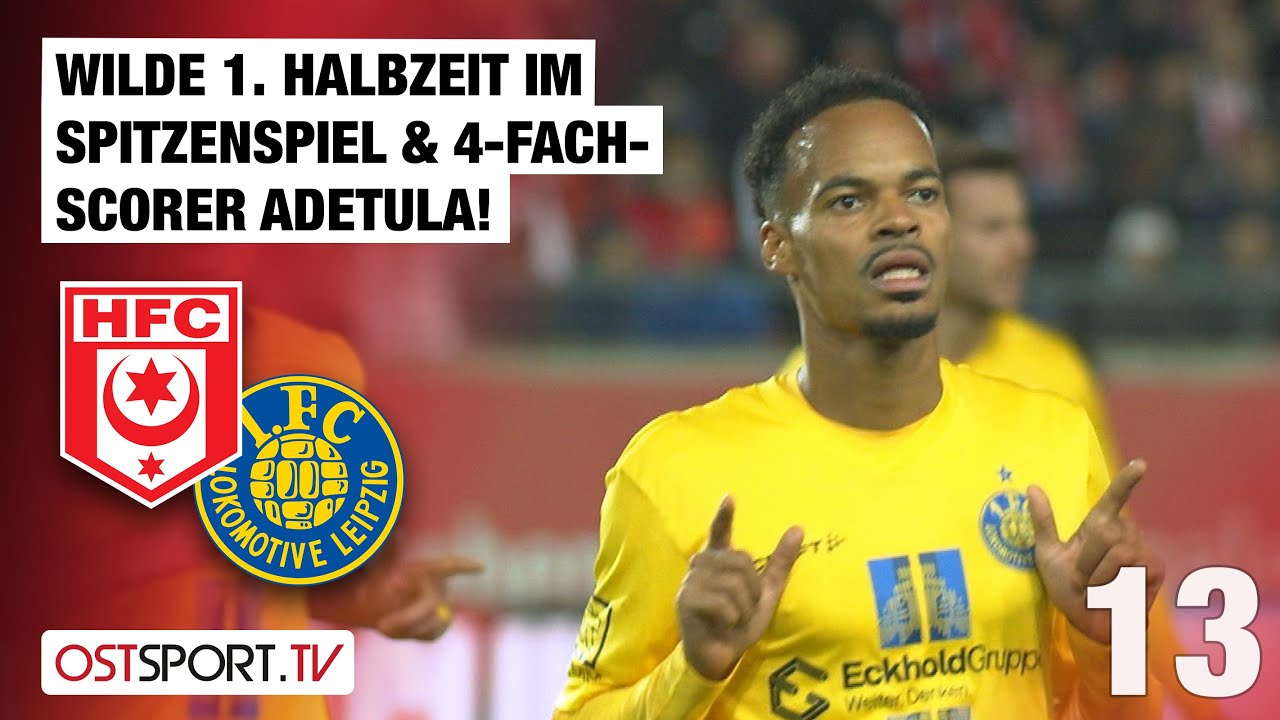 Wilde 1. Halbzeit und 4-fach-Scorer Adetula! Hallescher FC - Lok Leipzig | Regionalliga Nordost