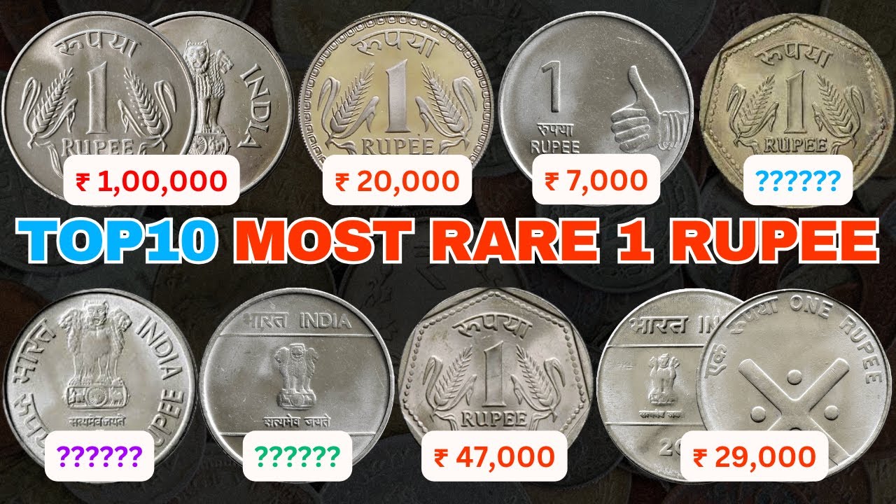 Most Expensive Top 10 One Rupee Coin Value | Valuable 1 Rupee Coins | Buy 1 Rs Coin
