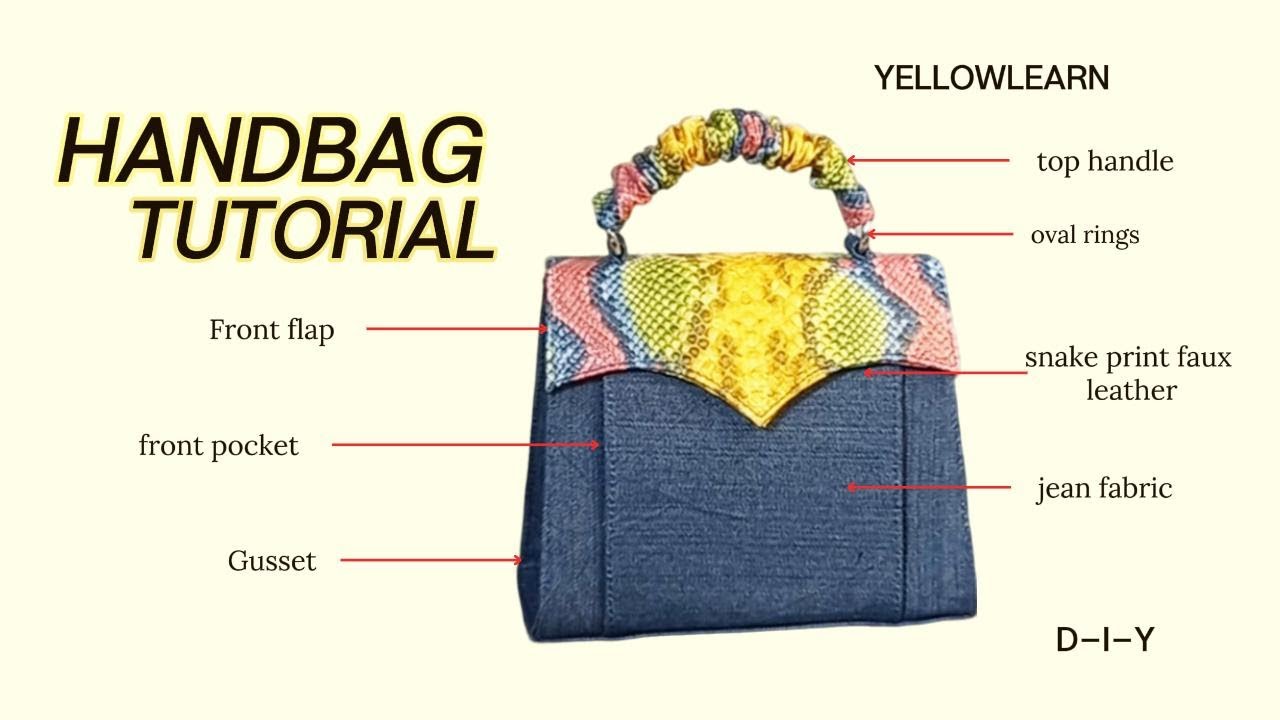 D-I-Y Jean Handbag Tutorial with external pocket