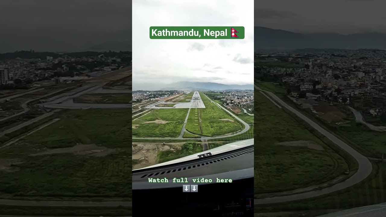 Kathmandu airport, cockpit view. watch the full video. #aviation #kathmandu #nepal
