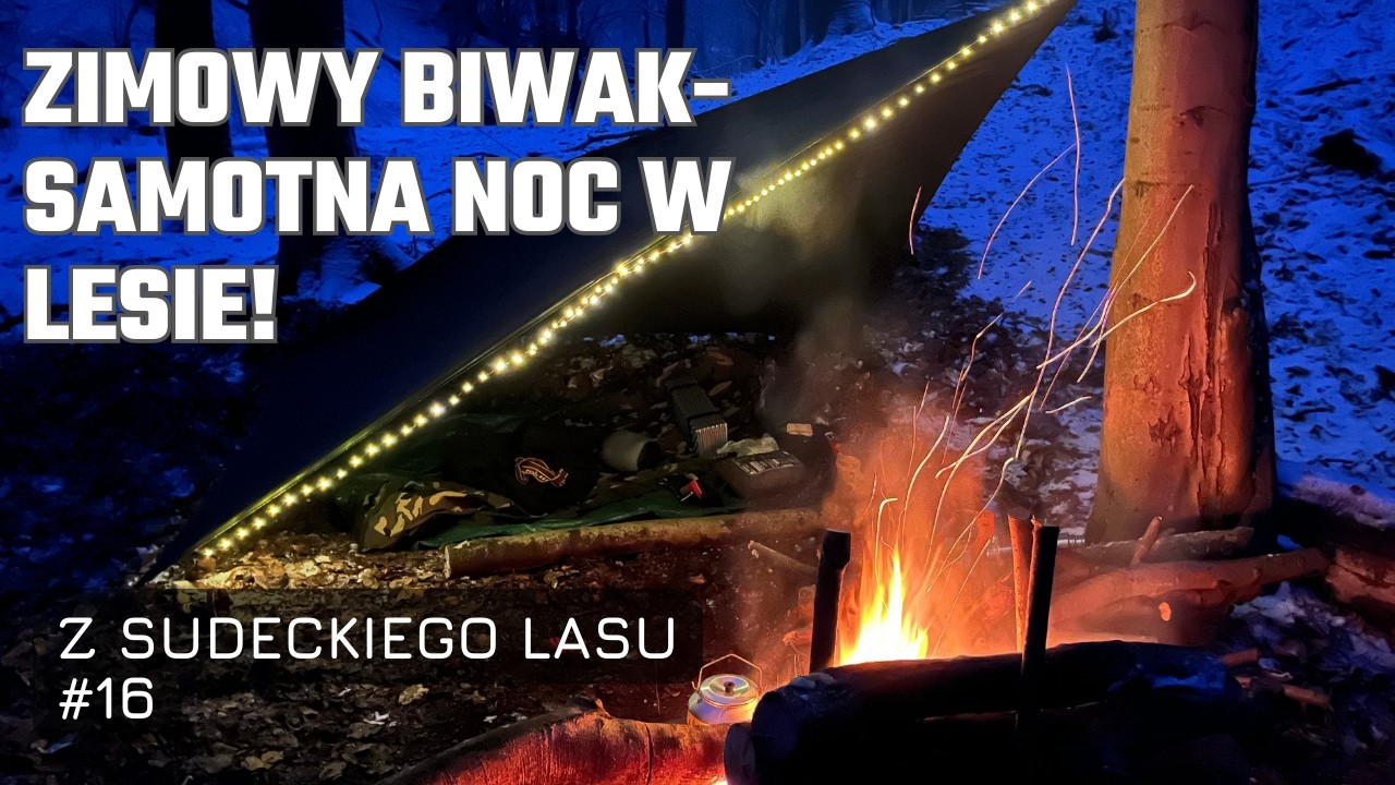 Zimowy biwak- samotna noc w lesie!- VLOG #16