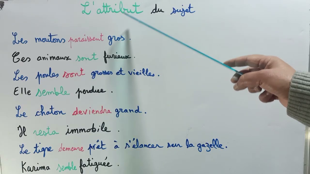 L' attribut du sujet...