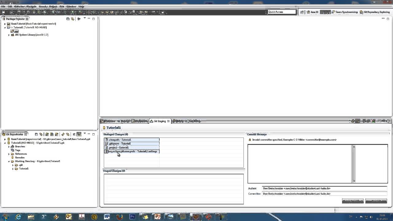 Git tutorial for Eclipse (1) - Git basics (german)