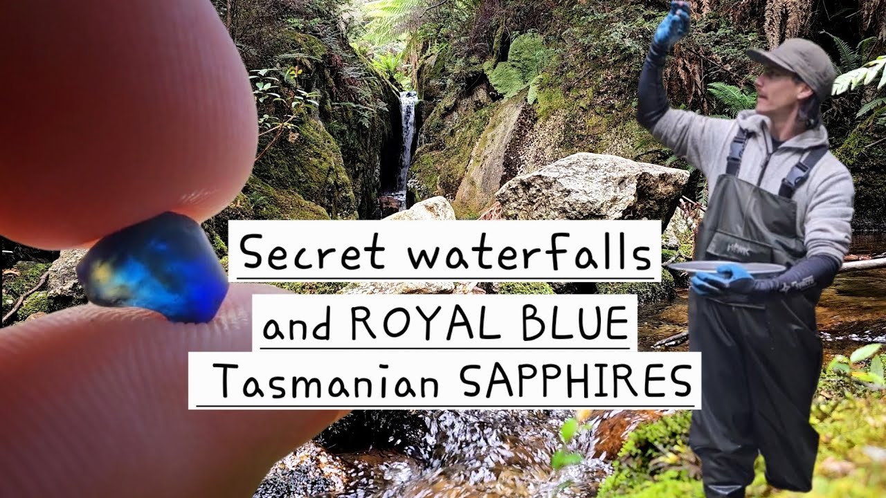 Fossicking for RARE royal blue SAPPHIRES in Tasmania.