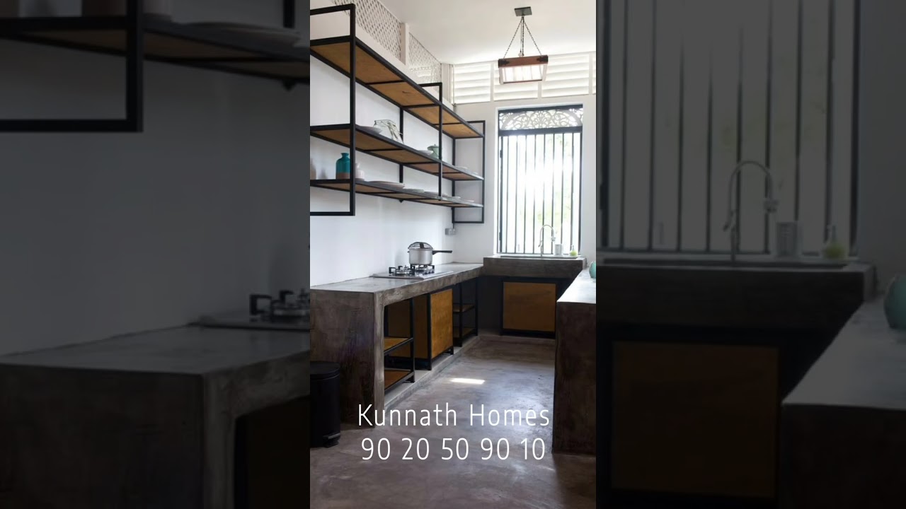 Minimalist Kitchen Interior Works | Kunnath Homes