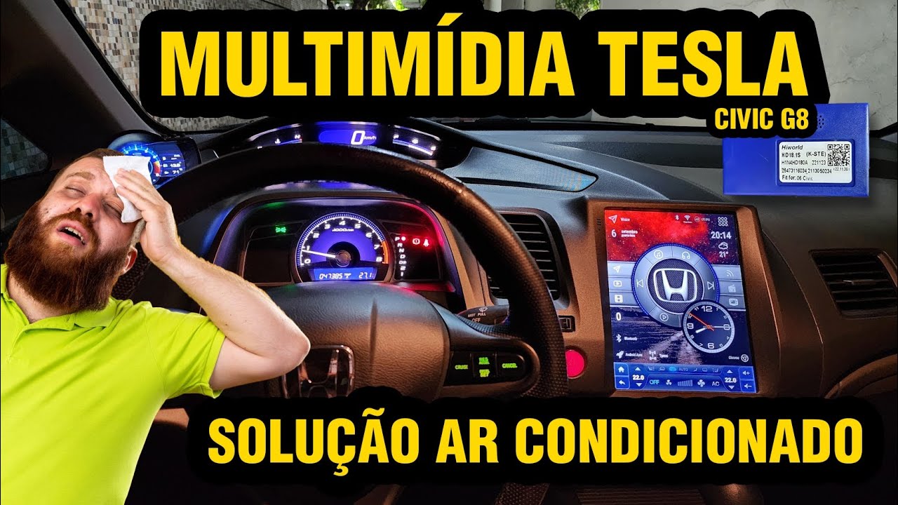 Solução Definitiva Ar Condicionado Civic G8 multimídia Tesla - Canbus Box Hiworld.