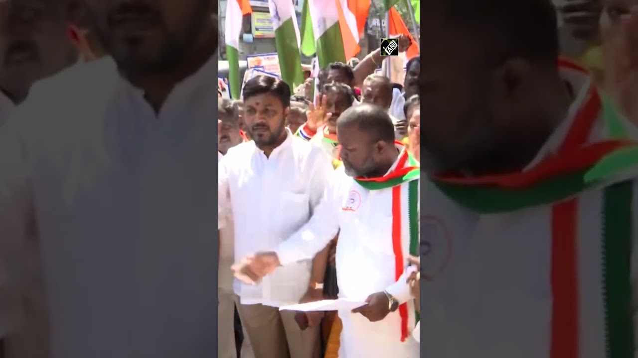 Adani row: Congress members hold protest outside LIC Southern Zonal office in Chennai