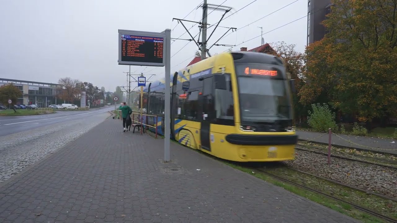 Poland, Toruń, tram 4 ride from Dworzec Zachodni to Uniwersytet