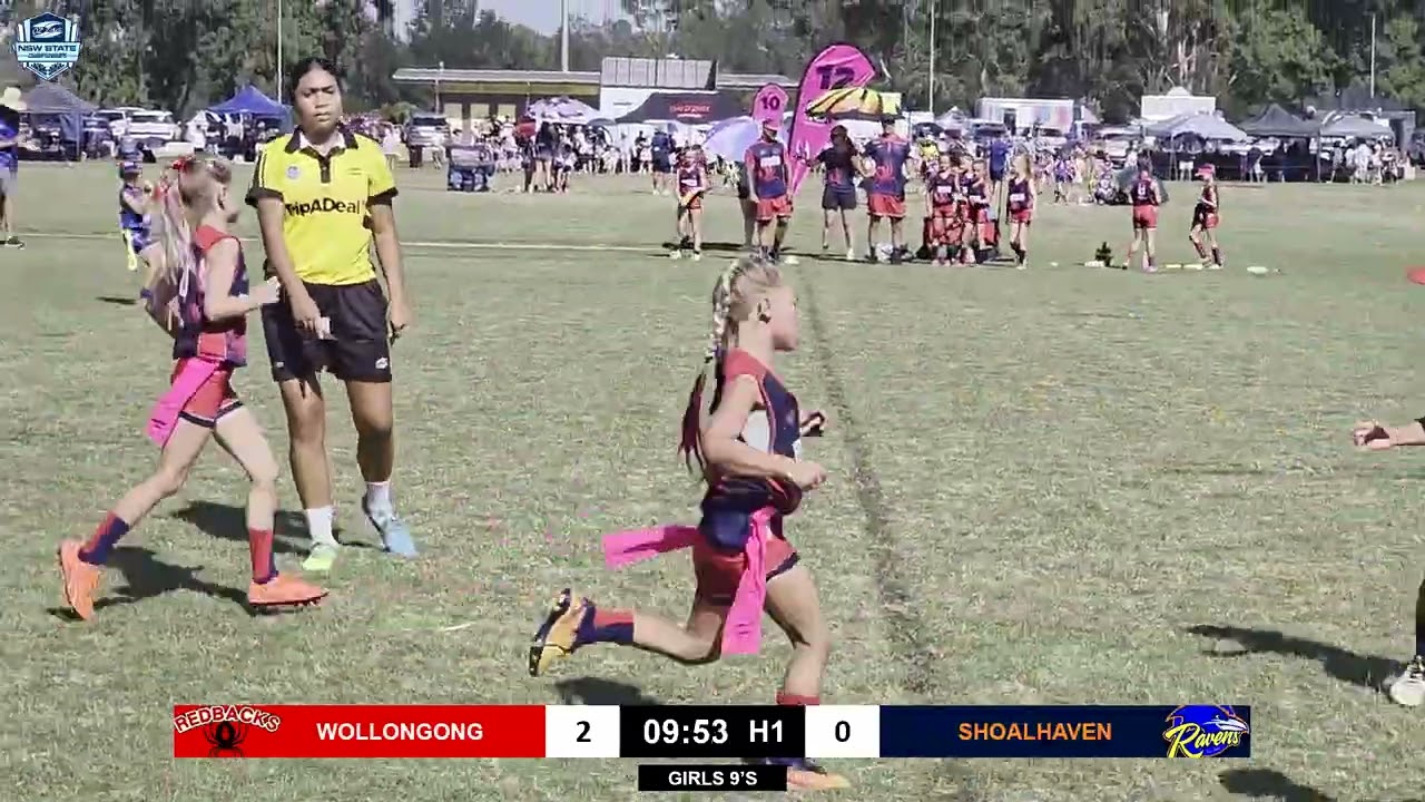 2026 Oztag Junior State Cup - 9 Girls - Round 5 Wollongong Redbacks vs Shoalhaven Ravens