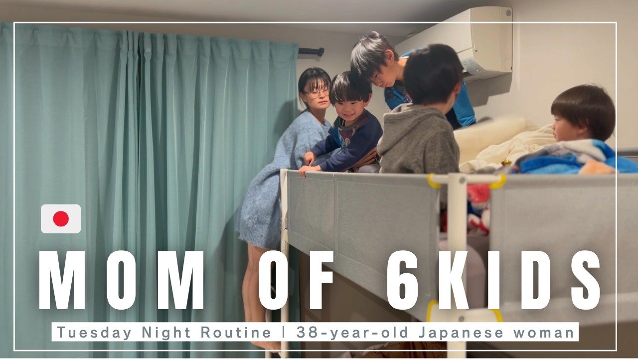 【Daily life in Japan】Mom of 6 kids | Tuesday Night Routine | 38 years old mom's real life |