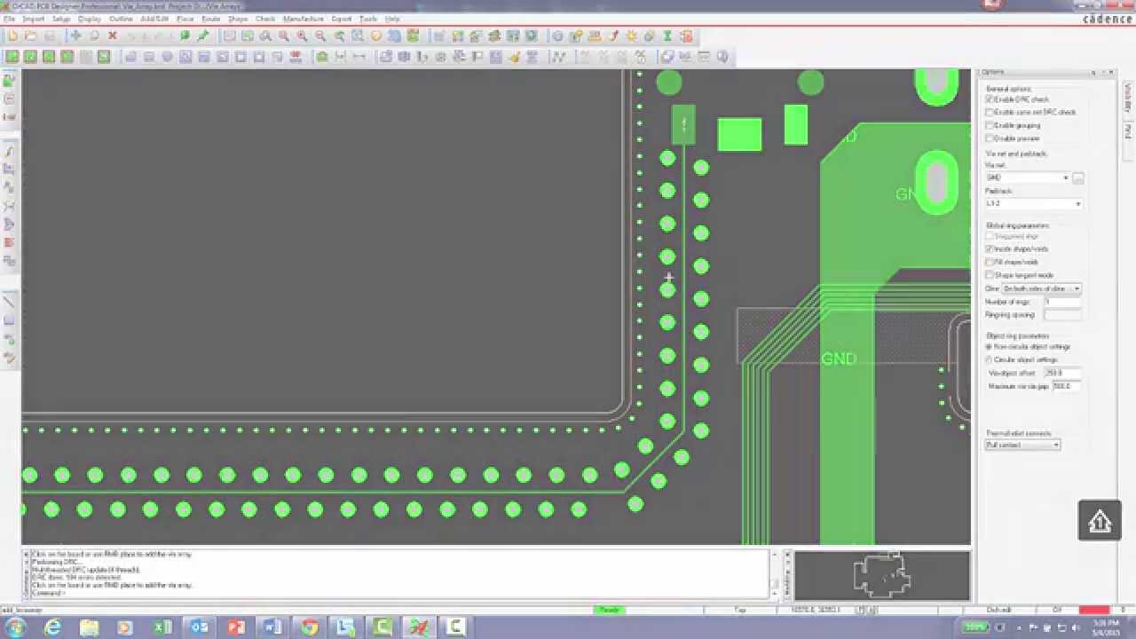 Via Arrays 16.6-2015 | OrCAD PCB Designer